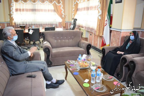 دیدار مدیرکل دفتر امور شهری و شوراهای استانداری با سرپرست فرمانداری ترکمن
