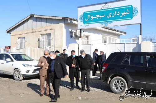 حضور معاون هماهنگی امور عمرانی استاندار در شهرستان ترکمن