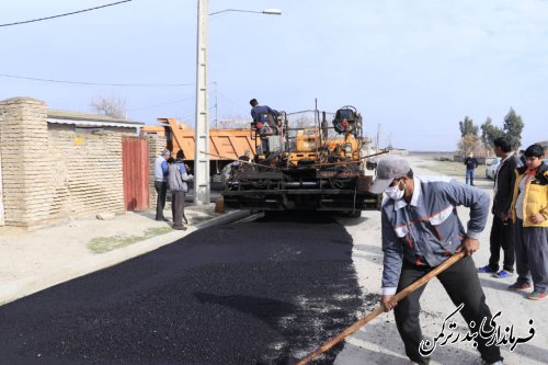 بازدید فرماندار ترکمن از روند اجرای طرح هادی روستای زابل محله سفلی