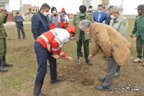 مراسم کاشت نهال در شهرستان ترکمن