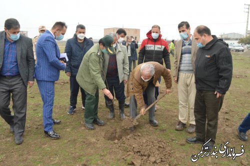 مراسم کاشت نهال در شهرستان ترکمن