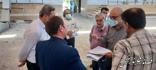 بازدید فرماندار از روند اجرایی تکمیل پروژه باشگاه تختی بندرترکمن 