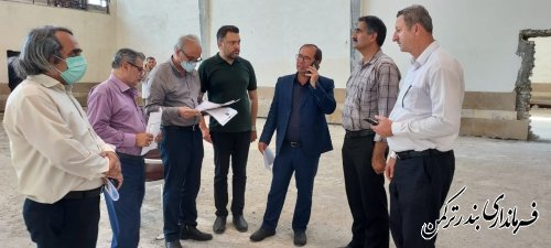 بازدید فرماندار از روند اجرایی تکمیل پروژه باشگاه تختی بندرترکمن 