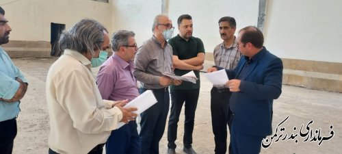 بازدید فرماندار از روند اجرایی تکمیل پروژه باشگاه تختی بندرترکمن 