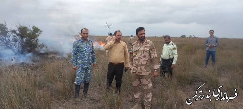 با مدیریت میدانی فرماندار شهرستان حادثه آتش سوزی جزیره آشوراده مهار شد