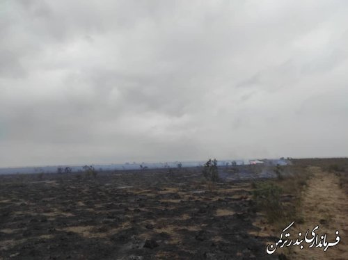 با مدیریت میدانی فرماندار شهرستان حادثه آتش سوزی جزیره آشوراده مهار شد
