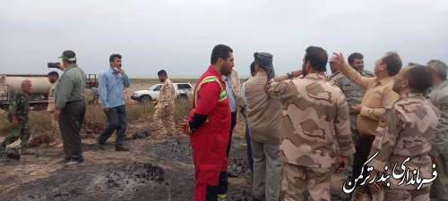 با مدیریت میدانی فرماندار شهرستان حادثه آتش سوزی جزیره آشوراده مهار شد
