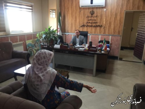 ملاقات مردمی مهندس غراوی فرماندار شهرستان ترکمن برگزار شد