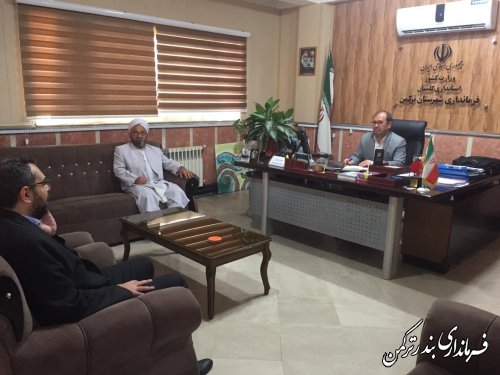 دیدار و گفتگو فرماندار شهرستان با دکتر بزازی ریاست دانشگاه آزاد بندرترکمن 
