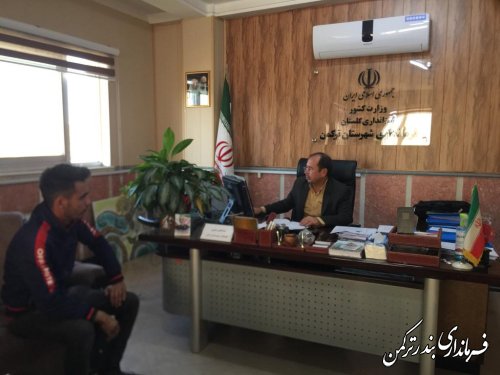 ملاقات مردمی مهندس غراوی فرماندار شهرستان ترکمن برگزار شد