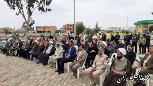 مراسم غباروبی گلزار شهدا و یادواره شهدای بندرترکمن برگزار شد