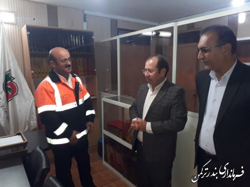 بازدید فرماندار از عملکرد ادارات راهداری و شهرسازی شهرستان ترکمن