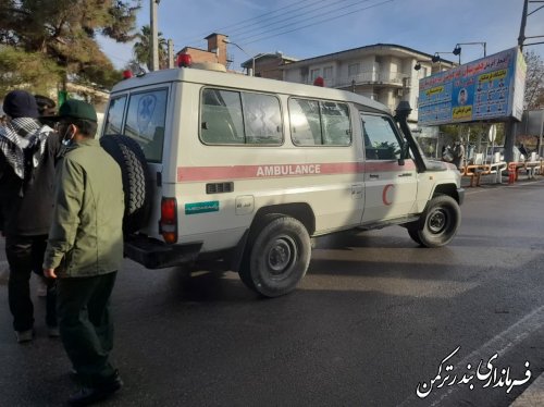 مراسم استقبال از پیکر مطهر شهید گمنام دفاع مقدس در شهرستان ترکمن برگزار شد