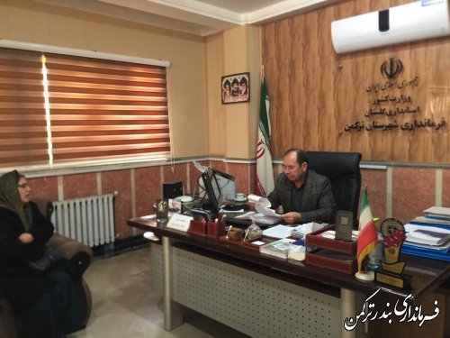 ملاقات مردمی مهندس غراوی فرماندار شهرستان ترکمن برگزار شد