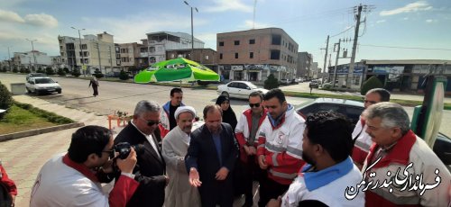 ️بازدید معاون جوانان سازمان جوانان کشور از خدمات بشردوستانه نوروزی شهرستان ترکمن