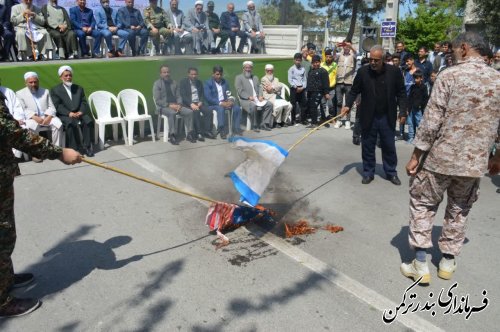 راهپیمایی باشکوه روز قدس در شهرستان ترکمن برگزار شد