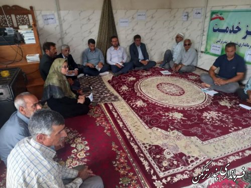 برپایی میز خدمت در روستای محمدآباد شمالی از توابع بخش مرکزی بندرترکمن