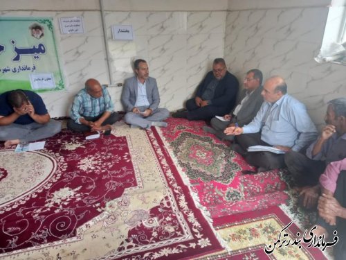 برپایی میز خدمت در روستای محمدآباد شمالی از توابع بخش مرکزی بندرترکمن