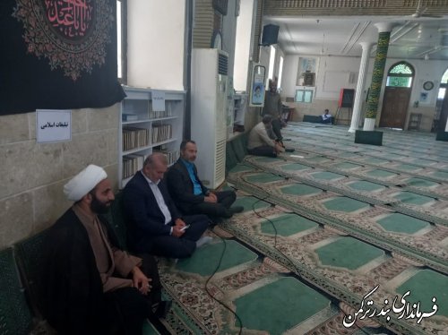 برگزاری مراسم میز خدمت  در محل مسجد جامع شهرستان