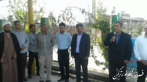 غبارروبی گلزار شهدای گمنام شهرستان ترکمن به مناسبت هفته دولت