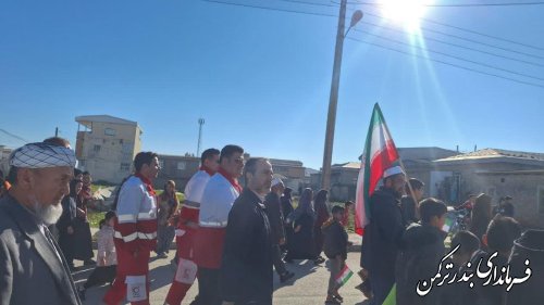 همایش پیاده روی خانوادگی در روستای چاپاقلی بندرترکمن برگزار شد