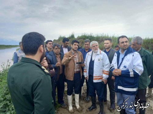 بازدید استاندار گلستان از رودخانه قره‌سو و پل قره‌تپه بندرترکمن