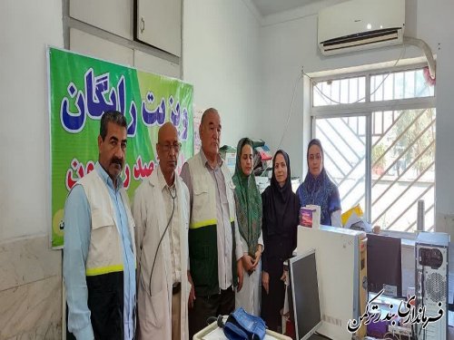 ۸۵ نفر در روستای گامیشلی نزار بندرترکمن به صورت رایگان ویزیت شدند