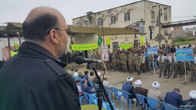 مراسم صبحگاه رزمایش بزرگ شهدای مدافع حرم شهرستان ترکمن برگزار شد