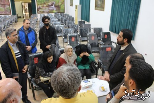 بازدید فرماندار آزادشهر از کارگاه آموزشی کاربران دستگاه احراز هویت