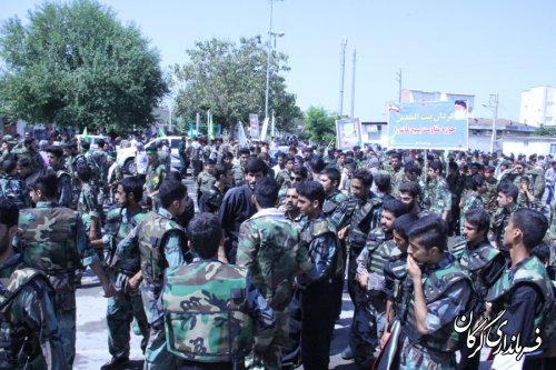 گزارش تصویری از راهپیمایی گردان های بیت المقدس در شهرستان گرگان 