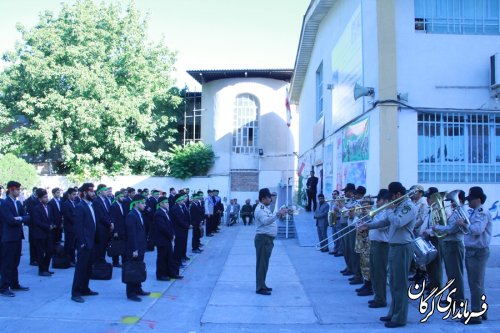 نواختن زنگ بازگشایی مدارس با حضور فرماندار شهرستان گرگان