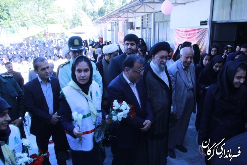 نواختن زنگ بازگشایی مدارس با حضور فرماندار شهرستان گرگان