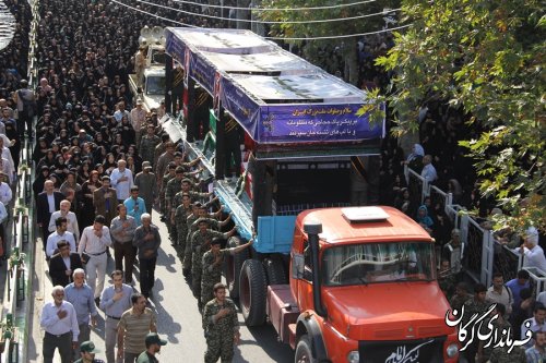 مراسم تشییع جانباختگان حادثه منا در گرگان برگزار شد