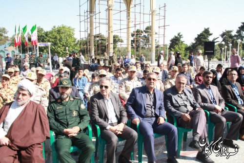 مراسم غبار روبی و عطرافشانی مزار شهدا در شهر گرگان برگزار شد