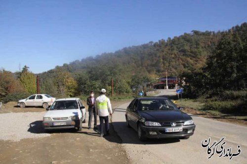 بازدید سرزده فرماندار گرگان از ایستگاه‌ کنترل ورودی و خروجی استان گلستان در جاده توسکستان