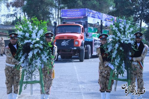 مراسم تشییع متمرکز 17جان باخته بیت الله الحرام در لشکر 30گرگان برگزار شد