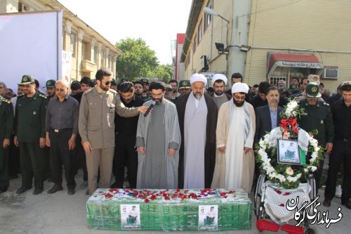 مراسم تشییع جانباز شهید علیرضاخراسانی در گرگان برگزار شد 