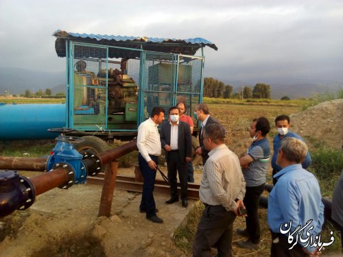 بازدید فرماندار گرگان از روند آبرسانی به روستاهای بخش بهاران