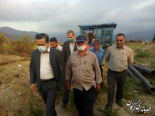 بازدید فرماندار گرگان از روند آبرسانی به روستاهای بخش بهاران