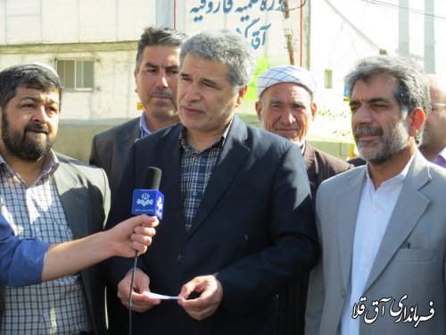 طرح هادی روستای آقدکش بخش وشمگیر شهرستان آق قلا افتتاح شد