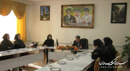 برگزاری آخرين جلسه كارگروه بانوان و خانواده شهرستان آق قلا در سال ۹۲
