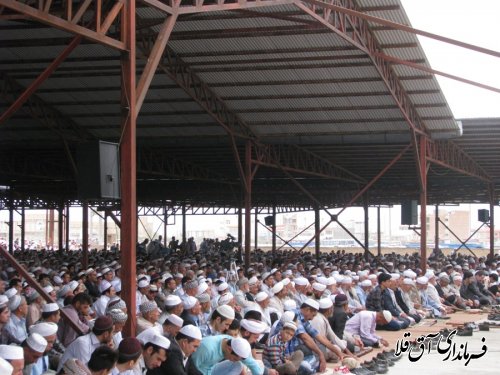 نماز باشکوه عید فطر در مصلی شهر آق قلا برگزار شد