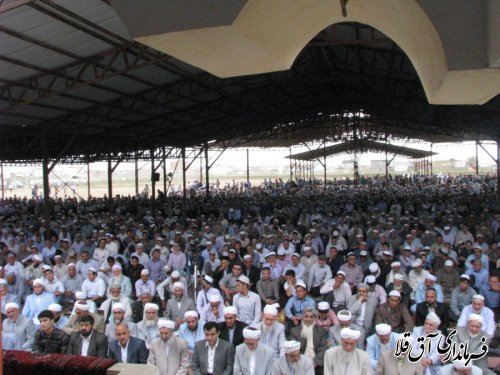 نماز باشکوه عید فطر در مصلی شهر آق قلا برگزار شد