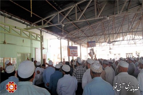 تجمع اعتراض آمیز نمازگزاران شهرستان آق قلا علیه جنایات غزه