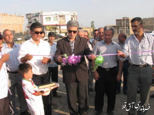 افتتاح زمین چمن فوتبال مجموعه ورزشی شهدای آق قلا