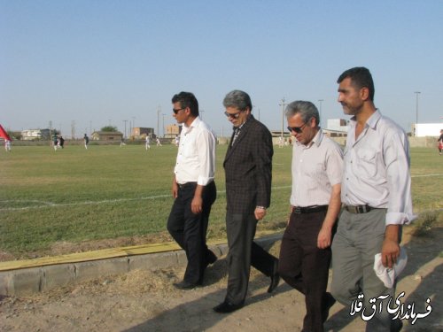 افتتاح زمین چمن فوتبال مجموعه ورزشی شهدای آق قلا