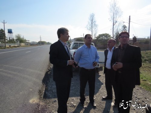 بازدید فرماندار و مدیرکل حمل و نقل پایانه ها از جاده آق قلا به گنید
