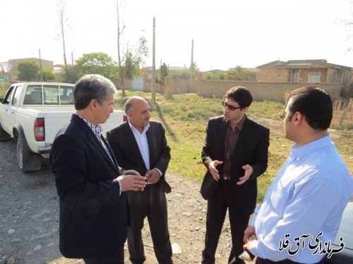 بازدید فرماندار و مدیرکل حمل و نقل پایانه ها از جاده آق قلا به گنید