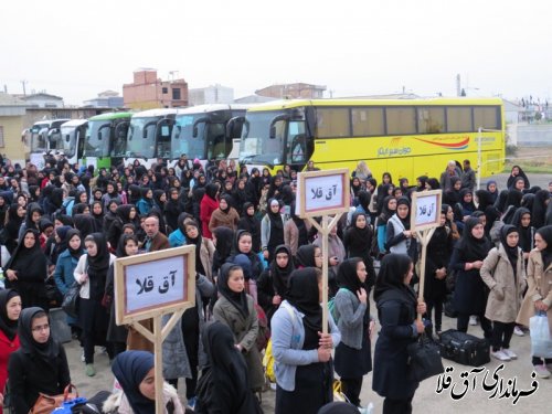 370 نفر از دانش آموزان دختر شهرستان آق قلا به اردوی راهیان نور اعزام شدند