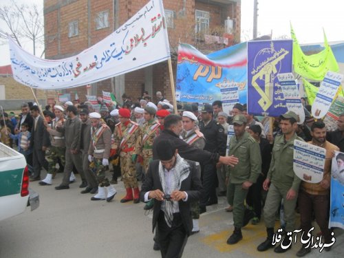 حضور پرشور مردم انبارالوم وبخش وشمگیر در راهپیمایی ۲۲بهمن